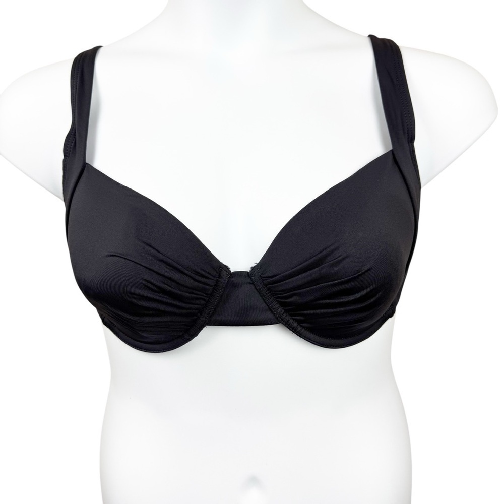 Tommy Bahama Black Adjustable Classic Bikini Top with Underwire Support 36D